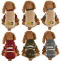 Vêtements de chiens de gilet de gilet à bande d&#39;hiver directs directs